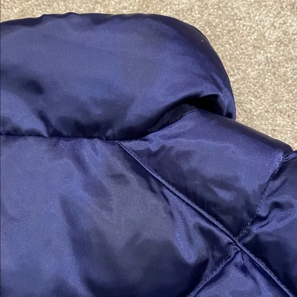 The‎ North Face 550 Down Quilted Puffer Vest Woman’s Size M Blue Satin - Picture 8 of 8
